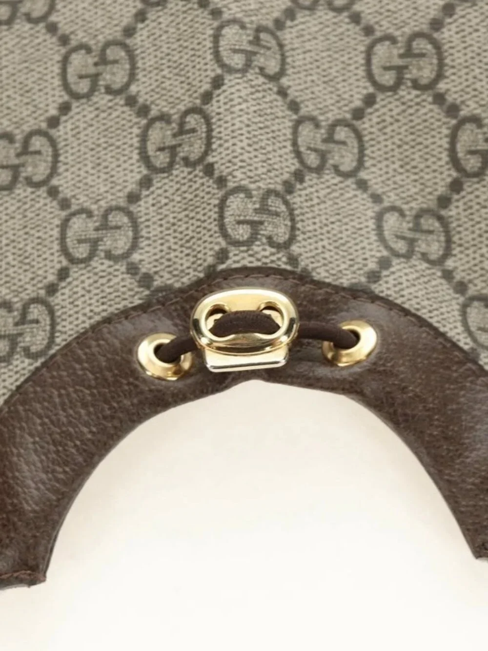 GUCCI GG Supreme Pet Harness Coat Set PVC Beige Gold 692963 Auth 182693V